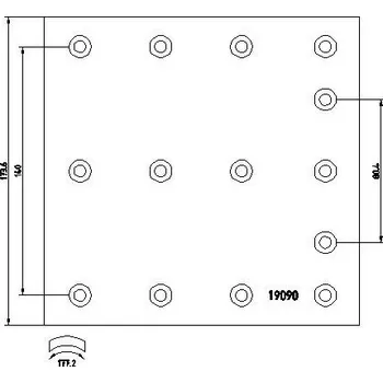 Brzdová destička Sada brzdového obloženi, bubnová brzda TEXTAR 1909002