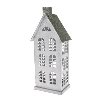 Svícen Kovový domek (svícen) s pískovým povrchem - 50 cm, 0/2