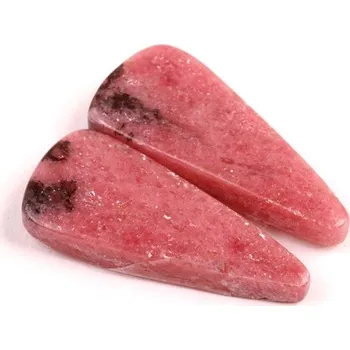 Přírodní kámen Kabošony páry Rhodonit č.P738 (30x13x5mm)