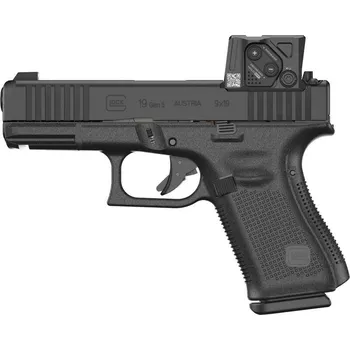 Airsoftová zbraň Glock Pistole samonab. Glock, Mod.: G19 A-Cut, 9mm Luger, kolimátor Aimpoint, MOS