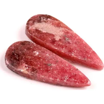 Přírodní kámen Kabošony páry Rhodonit č.P723 (39x15x6mm)