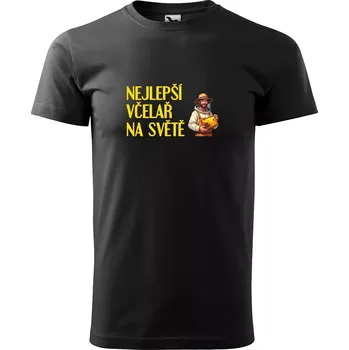 Sablio Tričko s potiskem Nejlepší včelař na světě - černé XL