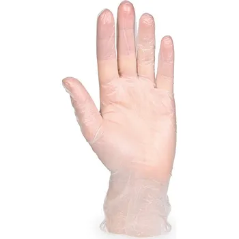 Rukavice na úklid Rukavica (Vinyl) nepúdrovaná transparentná `XL` [100 ks] 597714