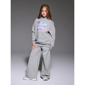 Dětská móda Sinsay - Kalhoty wide leg Stitch - šedá - 123FA-09M - 123FA-09M-134