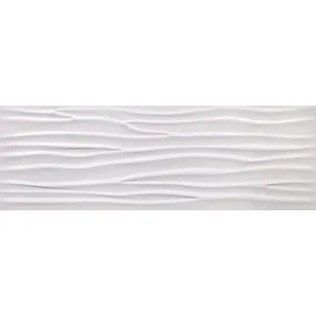 Stavební materiál EBS Glaciar dekor 30x90 wave bílý lesklý 8297