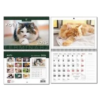 Kalendář Kalendarz 2026 A3 terminarz 13p Koty