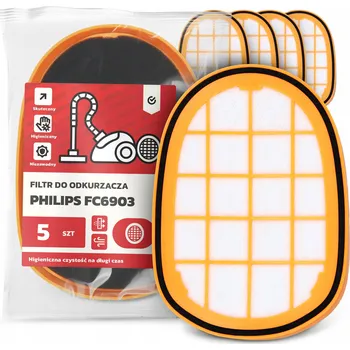 Filtr do vysavače 5x FILTR do VYSAVAČE Philips FC6903 Vzduchový Pěnový OMYVATELNÝ EM-W