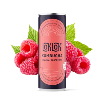 Limonáda 12x Loklok kombucha Malina 330ml