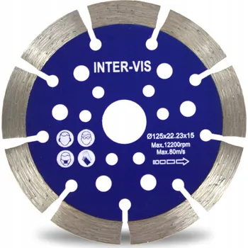 Řezný kotouč DIAMANTOVÝ KOTOUČ 125x22,2x15 mm SEGMENTOVÝ INTERVIS