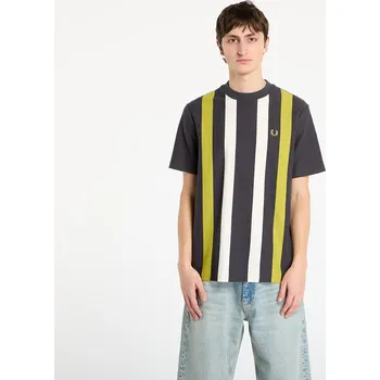 Tričko FRED PERRY Vertical Stripe T-Shirt Anchor Grey L