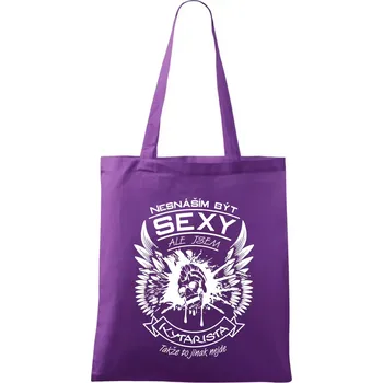 Nesnáším být sexy - kytarista - Taška bavlněná - 42 x 38 cm ( Fialová )