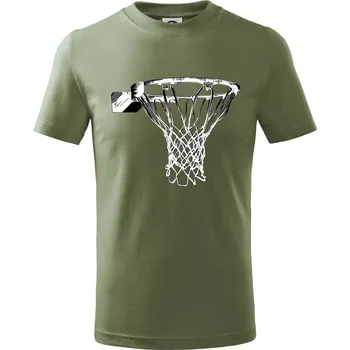 Basketbalový koš - Tričko dětské bavlněné - 98 cm / 2 roky ( Khaki )
