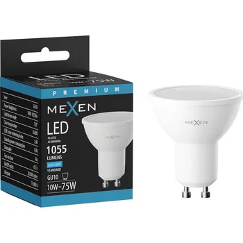 Žárovka Mexen Nova LED žárovka GU10, 10W, Studená - 6500K, 1055 lm - L108-GU10-1065-01 Żarówki LED