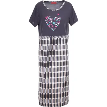 Dámská noční košile Noční košile HEART- šedá Velikost: M