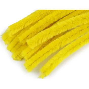 Hobby drát Chlupaté drátky na tvoření Ø10 mm délka 30 cm, malé, 2 žlutá