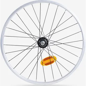 Cyklosvítilna OXYLANE Zadní kolo 20 " jednostěnný ráfek na šroub na skládací kolo Tilt 500 stříbrné 20" ŠEDÁ