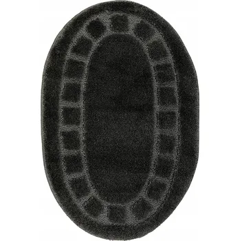 Koupelnová předložka KOUPELNOVÁ PŘEDLOŽKA S GUMOVOU PODLOŽKOU OVÁLNÁ ŠEDÁ PRACÍ OCEAN 60x100 cm