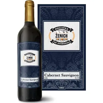 Víno Sablio Červené víno Rozlučka se svobodou ženicha: 0,75 l