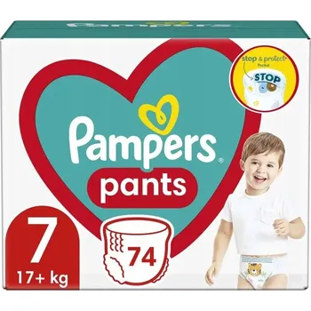 Plenkové kalhoty Plenkové Kalhotky Pampers Pants Velikost 7 74 ks
