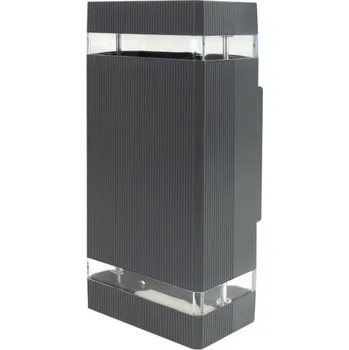 Dekorativní svítidlo Eco Light Plastové fasádní svítidlo OE-6S 2xGU10 ANTRACITE