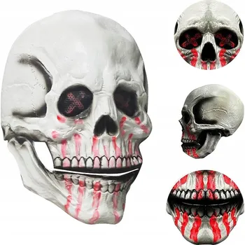 Karnevalová maska Latexová maska na obličej červená