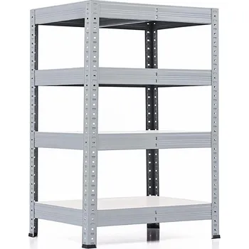 regál Policový regál Trestles RH 900x600x500, nosnost 1400 kg, 4 police bílé Barva: šedá