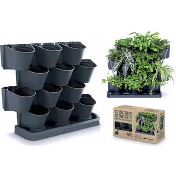 Květináč Volně stojící květinový stojan Prosperplast černý plast na 6 květináčů
