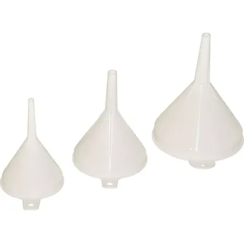 Cedník a síto Moser Plastový trychtýř, bílý, sada 3 ks, ø: 100/120/140 mm