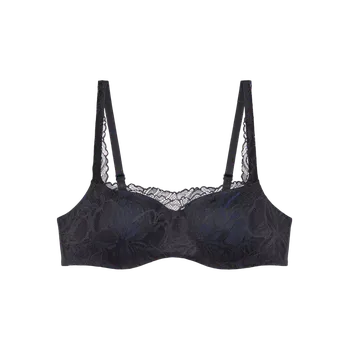 Podprsenka Dámská podprsenka Body Make-Up Illusion Lace Balconette - BLACK - černá 0004 - TRIUMPH BLACK 90D