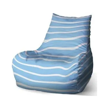 Obývací pokoj Dětský sedací vak Bean Modrobílé pruhy: 60 x 70 x 70 cm