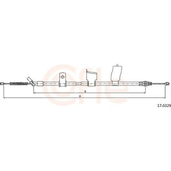 Brzdový systém Tažné lanko, parkovací brzda COFLE 17.0329