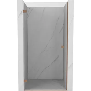 Sprchové dveře Mexen Lunar-B levé sprchové dveře otočné 50 cm, transparentní, kartáčovaná měď - 832-050-000-65-00-L Sprchové dveře