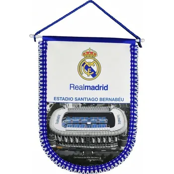Vlajka Real Madrid FC Vlaječka závěsná Real Madrid, Bernabéu, 24 × 32 cm