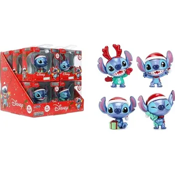 Figurka Kovová figurka STITCH 6,5 cm s vánoční čepicí – sběratelská edice od Jada Toys