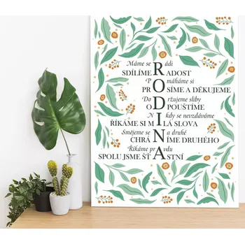 Plechová cedule Sablio Dárková cedulka Rodina 2: 30x40 cm