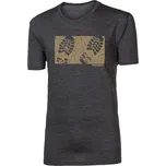 Progress Hrutur Step šedý melír pánské triko krátký rukáv merino vlna - L