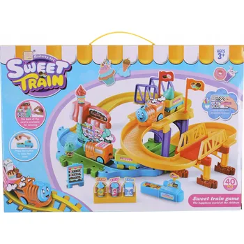 Vláček a vláčkodráha BAREVNÁ VLÁČKODRÁHA Sada kostek s vláčkem na baterie