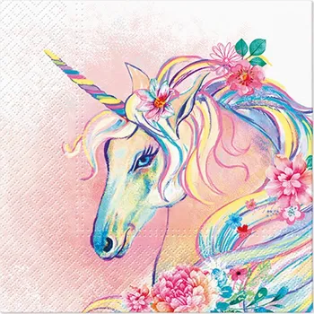 Papírový kapesník Paw Ubrousky PAW Dekor L (20ks) Unicorn Flower Head 597048