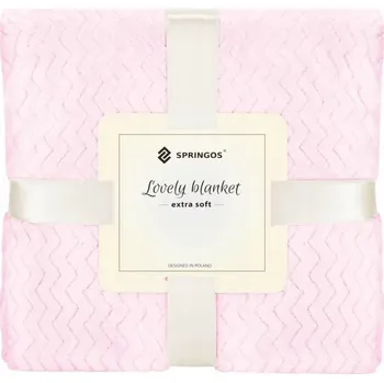 Prostěradlo Deka Springos polyester 200 cm x 160 cm růžová