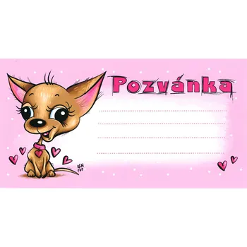 Pozvánka Mičánek Pozvánka na oslavu - Pejsek 10 ks 596809