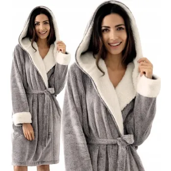 Dámský župan Nadýchaný župan s kapucí ~ Unikát Sharon ~ M