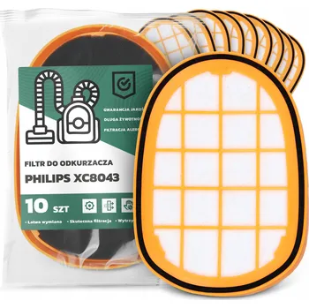 Filtr do vysavače 10x FILTR do VYSAVAČE Philips XC8043 Vzduchový Pěnový Silný FILTRY EM-W