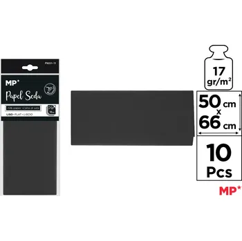 Balící papír Hedvábný papír černý 10 ks 597133