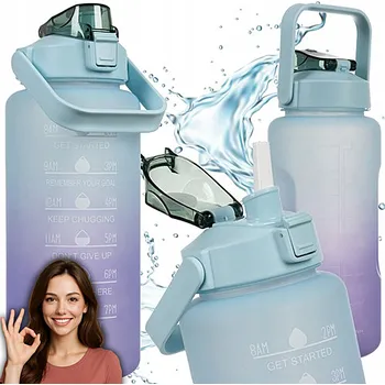 Láhev VELKÁ MOTIVAČNÍ LÁHEV NA VODU 2000ml 2l S UCHEM PRO PŘENÁŠENÍ