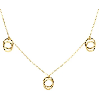 Náhrdelník Zlatý náhrdelník - kroužky - AP543-2605