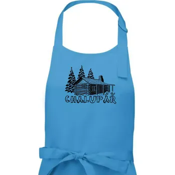 Kuchyňská zástěra Chalupář srub - Dámská zástěra na vaření - Univerzální velikost ( Světlý tyrkys )