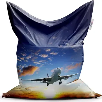 Sedací pytel Sablio Sedací vak Classic Letadlo 2 - 150x100 cm