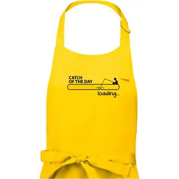 Kuchyňská zástěra Rybaření - Catch of the day - Dámská zástěra na vaření - Univerzální velikost ( Žlutá )