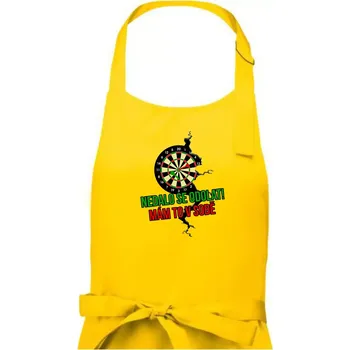 Kuchyňská zástěra Nedalo se odolat, mám to v sobě šipky - Pánská zástěra na vaření - Univerzální velikost ( Žlutá )