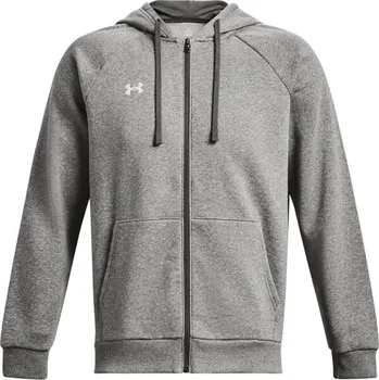 Pánské oblečení Pánská mikina Under Armour RIVAL 3XL Šedá, Bílá